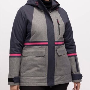 Ulla Popken HYPRAR Colorblock Contrast Detail Fully Lined Jacket 24W EUC